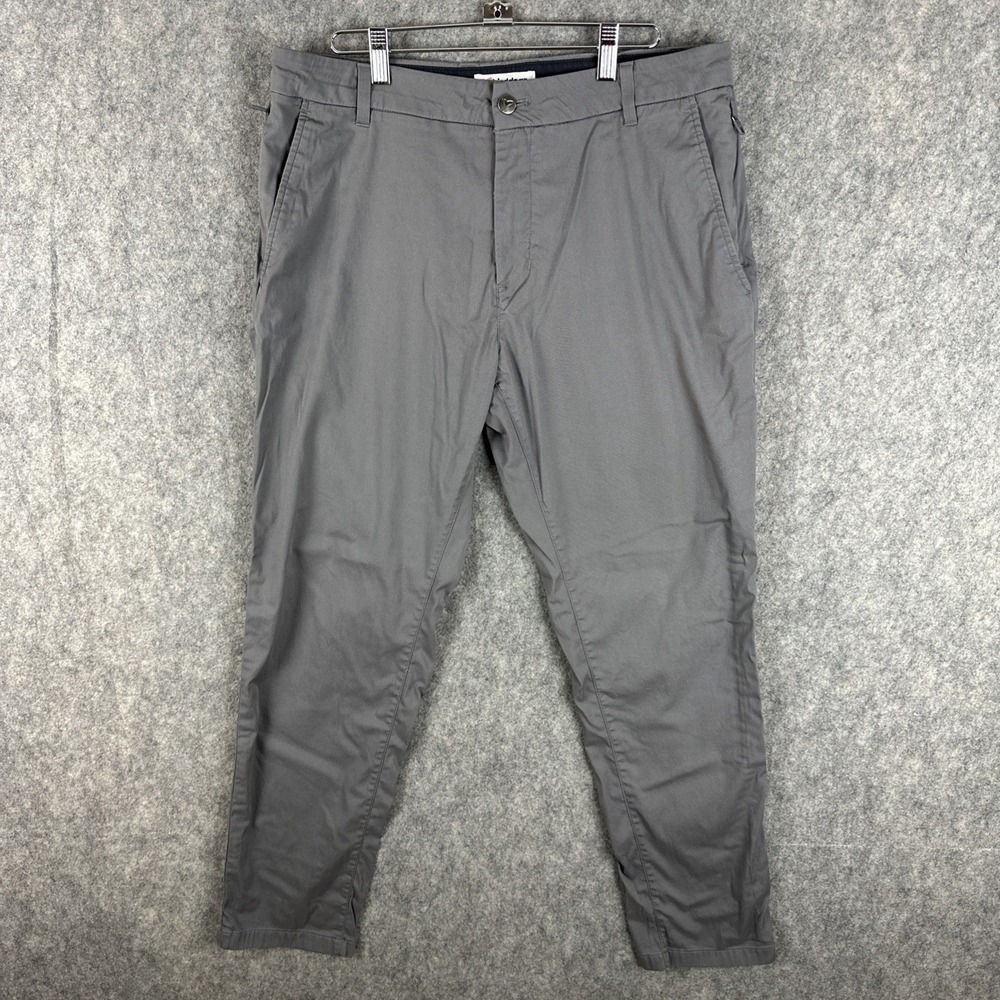 Birddogs Pants Mens 34x30 Boomstick Performance Gray Unlined Chino Stretch Golf